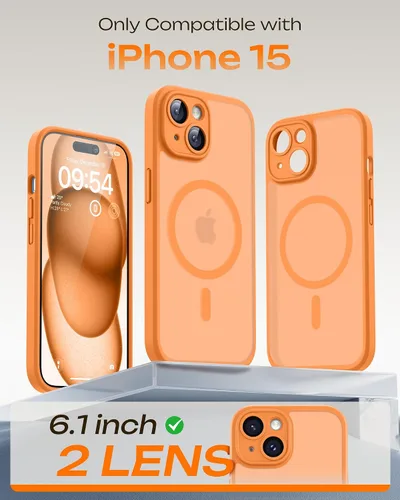 Miniatura 101 de TOCOL Funda para iPhone 11, compatible con Magsafe, protección completa de cámara, imanes integrados, protección contra caídas, funda translúcida