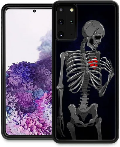 Miniatura 25 de ZHEGAILIAN Funda compatible con Samsung Galaxy S20 FE, diseño de esqueleto de encaje gótico victoriano, acrílico duro y TPU anti-caída