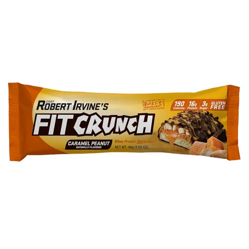 Miniatura 3 de FITCRUNCH Barras de proteínas tamaño aperitivo, diseñadas por Robert Irvine, la única barra horneada de 6 capas del mundo, solo 0.11 onzas de azúcar