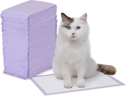 Miniatura 9 de Amazon Basics Almohadillas de Entrenamiento para Gatos, 20 unidades, ajuste universal para caja de arena, control de olores con aroma fresco, morado