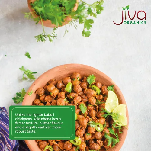 Miniatura 6 de Jiva Organics Bolsa orgánica Kala Chana a granel de 2 libras, gramo negro, garbanzos negros Desi, 100% natural y sin OMG