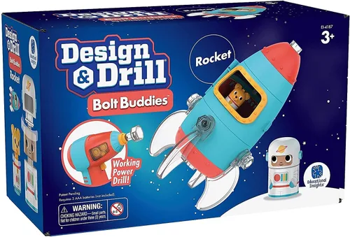 Miniatura 4 de Educational Insights - Juguete educativo en forma de cohete para diseñar y atornillar, juguete para habilidades motoras finas y de aprendizaje