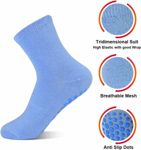 Miniatura 6 de ELUTONG Calcetines antideslizantes para niños, 12 pares para bebés de 1 a 7 años