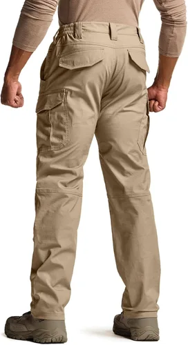 Miniatura 85 de CQR – Pantalones tácticos elásticos tipo cargo para hombre, resistentes al agua, de tela ripstop (antidesgarros), ligeros, ideales para uso diario
