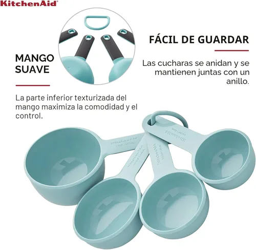 Miniatura 6 de KitchenAid Vasos medidores, juego de 4, Aqua Sky