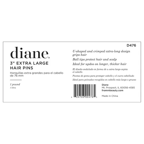 Miniatura 6 de Diane Horquillas para el cabello, 3.0 in, negro, 1 libra (aproximadamente 400 pines)