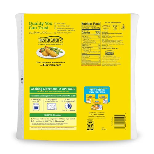 Miniatura 2 de Gorton's, Porciones de pescado crujientes y rebozadas, 24.5 oz (congelado)
