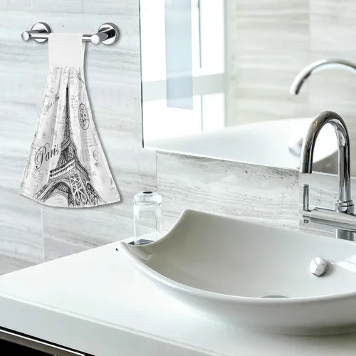Miniatura 7 de Nander Toalla de algodón Paris Eiffel Tower, 2 toallas absorbentes para baño, lavable a máquina