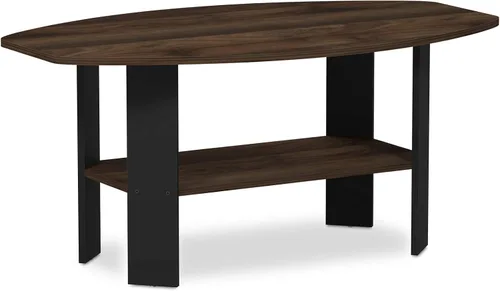 Miniatura 5 de Furinno - Mesa de centro de diseño simple, color nogal Columbia/negro