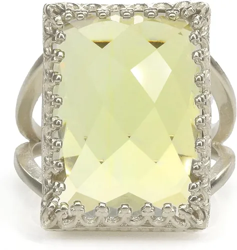 Miniatura 4 de Unique Yellow Quartz Ring - Lemon Quartz in 925 Sterling Silver - Gorgeous Statement Rings for Women - Jewelry for Weddings, Parties, Engagements