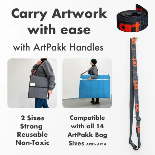 Miniatura 8 de Bolsos de Arte (AP06-44 1/2" x 44 1/2") - Fuertes • Absorbentes de impacto • Reutilizables • No tóxicos • Impermeables • Forro libre de ácidos - Azul