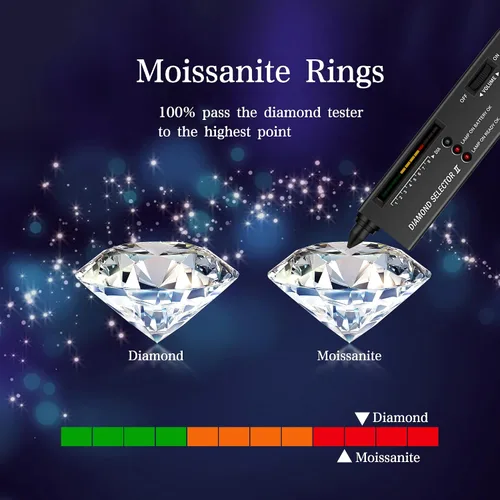 Miniatura 4 de Kolmnurk Moissanite Wedding Band 7-Stone Eternity Ring for Women D Color VVS1 Lab Created Diamond Engagement Ring 925 Sterling Silver Stackable Ring