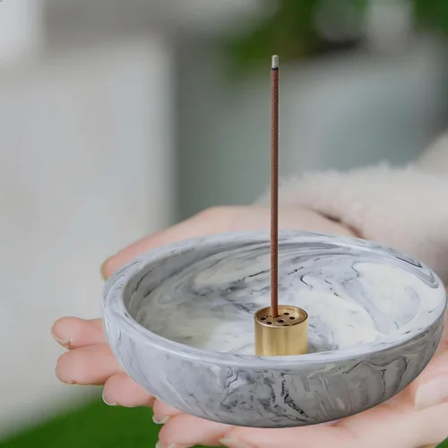 Miniatura 8 de Dorepine - Quemador de incienso de cerámica hecho a mano para palos, soporte para varillas de incienso para meditación, sala de yoga, decoración