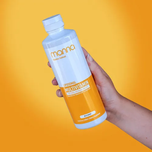 Manna Vitamins Evolved Multivitamínico liposomal: multivitamínico diario proporciona 20 vitaminas y minerales, multivitamínicos para hombres y