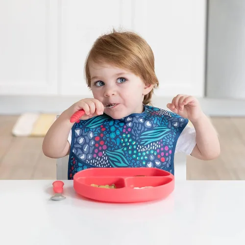 Miniatura 3 de Bumkins Baberos para niña o niño, SuperBib para bebés y niños pequeños de 6 a 24 meses, imprescindibles para comer, alimentar, suministros de C4 All