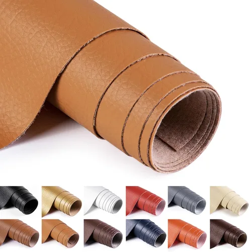 Miniatura 11 de ANMINY Tela de cuero sintético de vinilo de 54" de ancho para tapicería por yarda de 0.7MM de espesor, cuero PU suave para exteriores