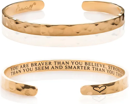 Miniatura 30 de Carviell Pulseras grabadas para mujer, inspiradoras, amistad, amor, mamá, hija, hermana, cristiana, graduación, conmemoración y regalos de boda, más
