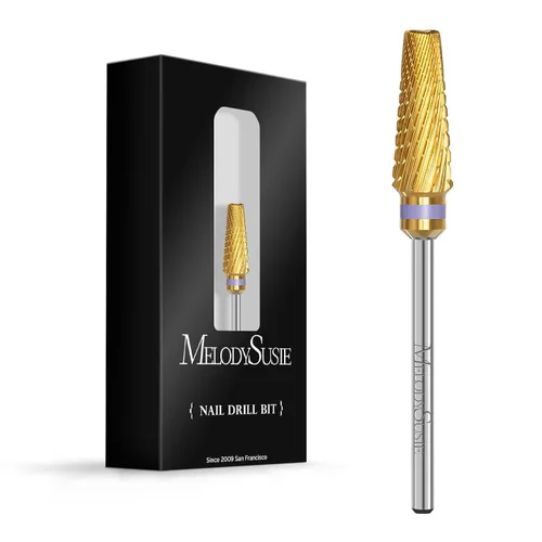 Miniatura 47 de MelodySusie Super Cut Edition Brocas para Uñas 5 en 1, Brocas Multifunción de Carburo de Tungsteno de 3/32'', Adecuadas para Manicura Pedicura