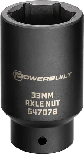 Miniatura 9 de Powerbuilt 647076 - 647076 - Toma de tuerca de eje de 1.142 in, punta extra profunda, quitar tuercas del eje del eje de la rueda delantera, orificio