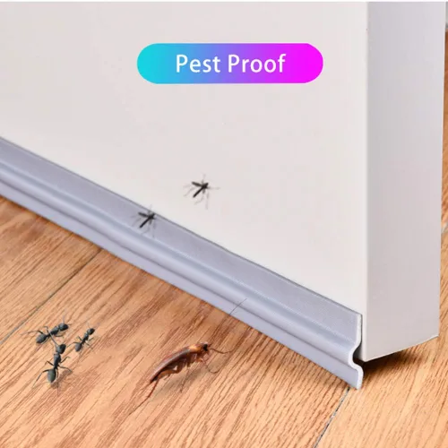 Miniatura 5 de Cinta de sello de espuma autoadhesiva para ventana de 26 pies, burlete de ventana y sellado lateral de puerta insonorizado, barrido inferior de Gris