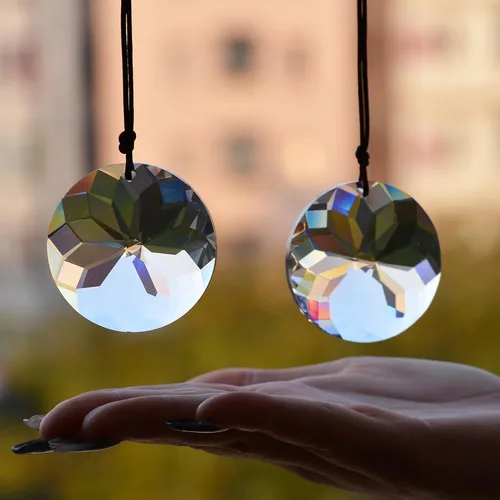 Miniatura 22 de STINO - 2 piezas prismas atrapasoles de bola de cristal de 4cm, atrapasoles colgantes con prisma de vidrio, creador de arcoíris para ventanas