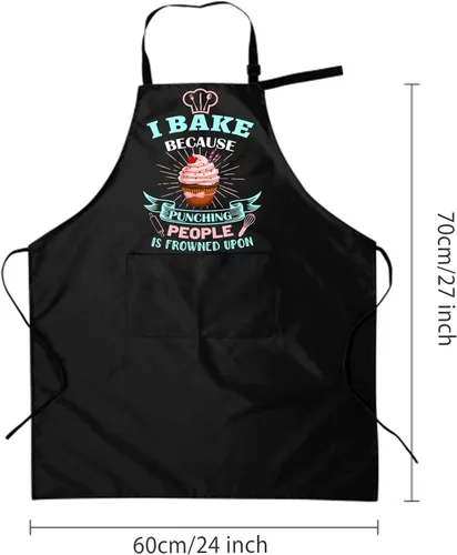 Miniatura 2 de Delantal de hornear para mujeres I Baking Because People Is Frowned, regalos para hombres, mujeres, familiares y amigos