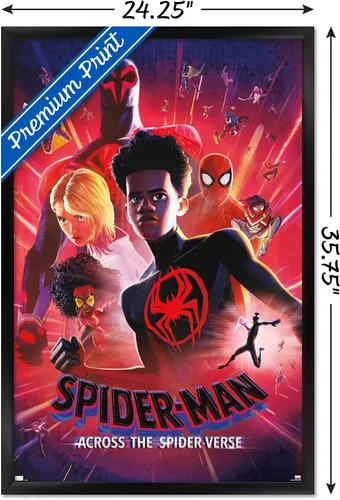 Miniatura 3 de Marvel Spider-Man: Across The Spider-Verse - Póster estático de pared de una hoja, 34 pulgadas de largo x 22.4 pulgadas de ancho, versión enmarcada