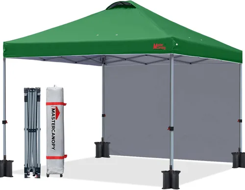 Miniatura 24 de MASTERCANOPY - Toldo desplegable duradero con 1 pared lateral (6.6 x 6.6 pies, caqui)