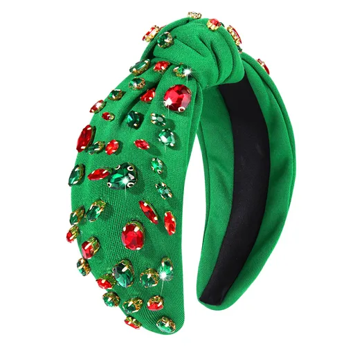 Miniatura 17 de NVENF Diadema de Bandera Americana para Mujeres Diadema del 4 de Julio Accesorios Diadema Anudada de Cristal con Diamantes de Imitación Rojo Blanco
