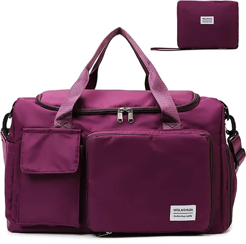 Bolsa de viaje plegable con bolsillo seco y húmedo y compartimento para zapatos, bolsa de gimnasio deportivo, bolsa de viaje, bolsa de equipaje a