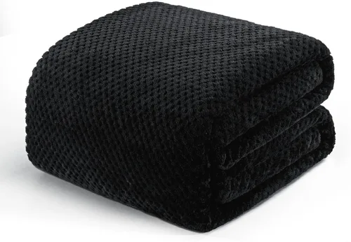 Miniatura 32 de Exclusivo Mezcla - Manta de vellón extragrande para sofá o cama, mantas supersuaves y cálidas con textura de gofre, acogedora, mullida y ligera Azul