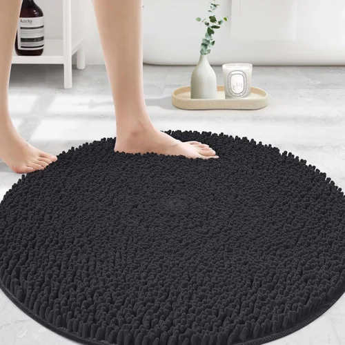 Miniatura 31 de MAYSHINE Alfombra de Baño de Chenilla Afelpada Extra Suave, Súper Absorbente, Alfombra de Baño Antideslizante Microfibra Esponjosa