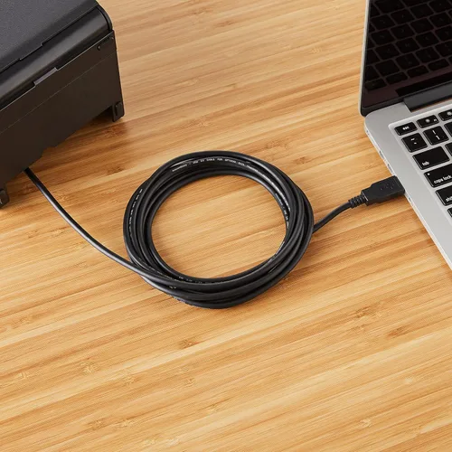 Miniatura 6 de Amazon Basics Cable USB-A a USB-B 2.0 para impresora o disco duro externo con conectores chapados en oro, negro, 10 pies