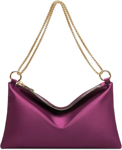 Miniatura 9 de oscaurt Bolso de noche para mujer, cartera de hombro de satén para graduación, compromiso, cóctel, fiesta, boda
