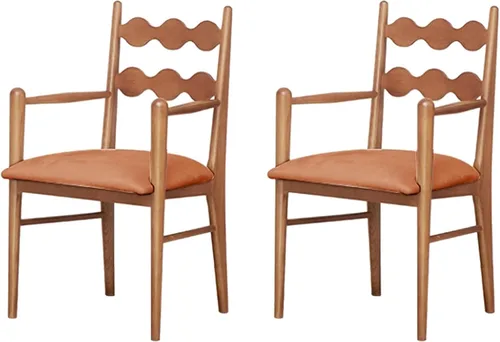 Miniatura 22 de Sillas de comedor tapizadas, silla de cocina con respaldo, silla de sala de estar con brazos versátil asiento de comedor de granja, sillas