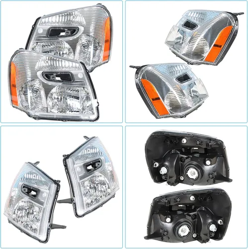 Miniatura 5 de WFLNHB Conjunto de faros delanteros 15888058 15888059 Reemplazo para Equinox 2005-2009 Par de faros delanteros de proyector lado izquierdo y derecho