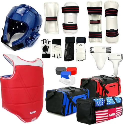 Miniatura 7 de AAMA Juego completo de equipos de protección de combate de Taekwondo - Personalizable