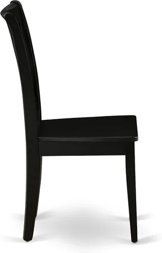 Miniatura 6 de East West Furniture CLC-BLK-W Clarksville - Sillas de comedor de madera con respaldo cruzado doble, juego de 2, color negro