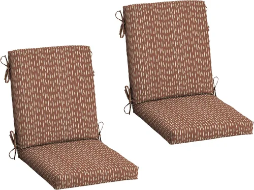 Miniatura 54 de ARDEN - Cojín para silla de comedor exterior de 20 x 20 pulgadas, resistente al agua y a la decoloración, textura verde azul pavo real