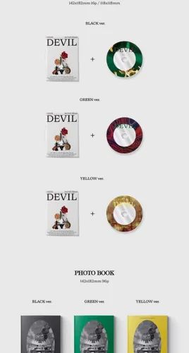Miniatura 3 de Oneus Devil 1st Album Random Version 16p Lyrics Book+96p PhotoBook+1p Hidden Card+2p PhotoCard+Message PhotoCard SET+Tracking Kpop Sealed