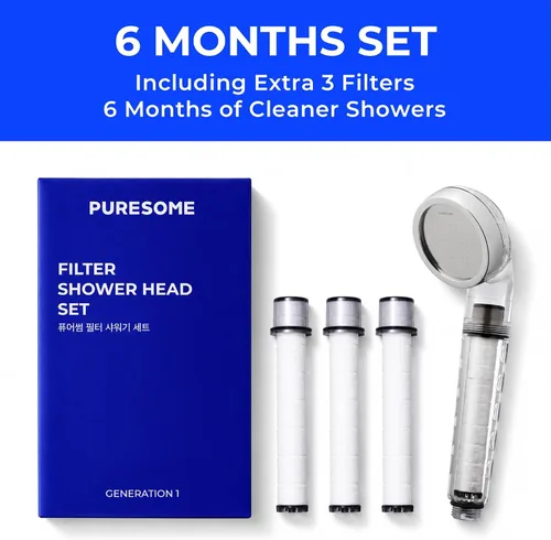 Miniatura 7 de BODYLUV Puresome - Cabezal de ducha filtrado, el mejor cabezal de ducha de mano de Corea con filtro, alta presión de agua, piel y cabello más