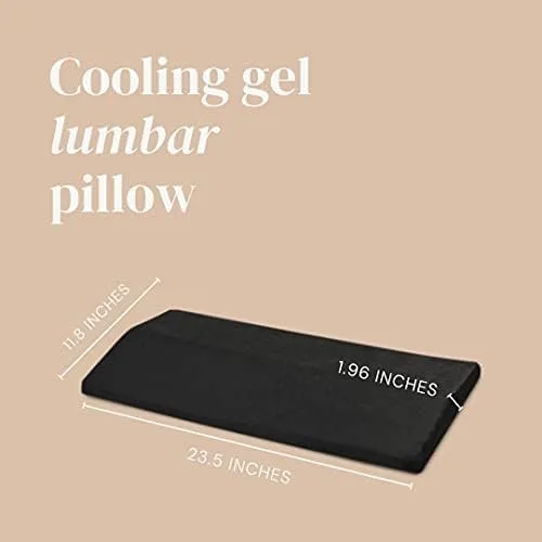 Miniatura 7 de URBAN SOMBRERO Almohada de apoyo lumbar con gel refrescante para aliviar el dolor de espalda baja y cadera, escoliosis, dormir, coxis, cojín