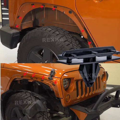 Miniatura 4 de Rexka 25pcs Fender Flare & Rocker Molding Clip 68039280-AA Compatible con Jeep Wrangler JK y Unlimited JK Ram 4500 Ram 5500
