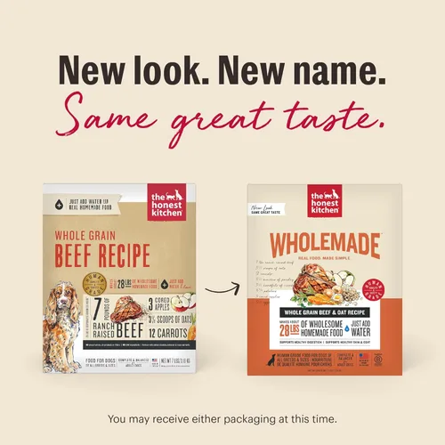 Miniatura 3 de The Honest Kitchen Human Grade Wholemade™ Alimento Deshidratado para Perros de Grano Entero con Carne de Res y Avena - Comida Completa y Equilibrada