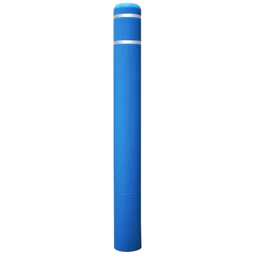 Miniatura 11 de Ideal Shield Cubierta de bolardo de seguridad negra de 1/8 pulgadas de 4 pulgadas con rayas rojas, 60 pulgadas de alto. Cinta de instalación