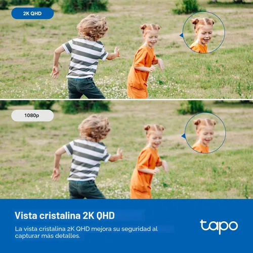 Miniatura 2 de Tapo by TP-Link - Cámara de seguridad 2K QHD para interior/exterior, visión nocturna a color, detección gratuita de personas/mascotas/vehículos