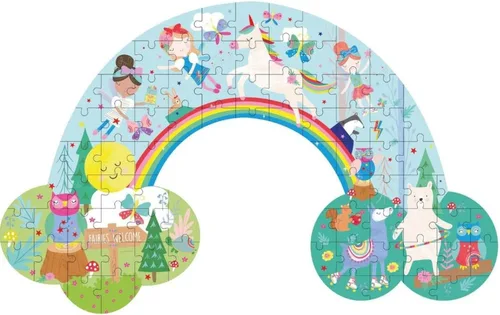 Miniatura 2 de Floss & Rock 40P3602 - Rompecabezas de 80 piezas con forma de hada arcoíris con caja