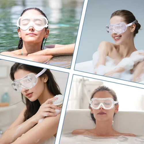 Miniatura 6 de ElevateTech Protector de pestañas y cejas, protector de gafas de ducha, paquete de 2 protectores de ojos ajustables para la cara y la ducha Blanco