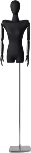 Miniatura 10 de Female Mannequin Dress Form Torso, Display Mannequin Body with Detachable Head, Wooden Hands and Adjustable 65"-86" Height Stand, for Dress Jewelry