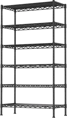 Miniatura 9 de Soywey - Estantería de almacenamiento ajustable de 5 estantes, resistente, estante de alambre, organizador de metal para lavandería, baño, cocina